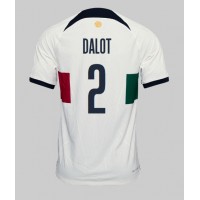 Portugal Diogo Dalot #2 Bortatröja VM 2022 Korta ärmar